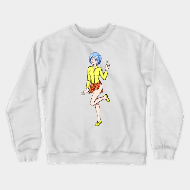 crypto - NFT - manga girl – Kryptine - [Kryptine 51] [1423000] Crewneck Sweatshirt by LiveForever